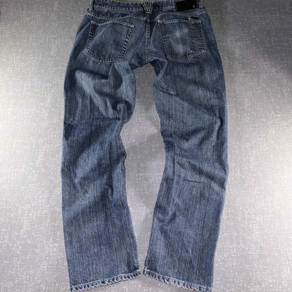 Billabong Jeans Mens 36x31 Blue Skinny Fit Stretch Denim Skull Theme Casual